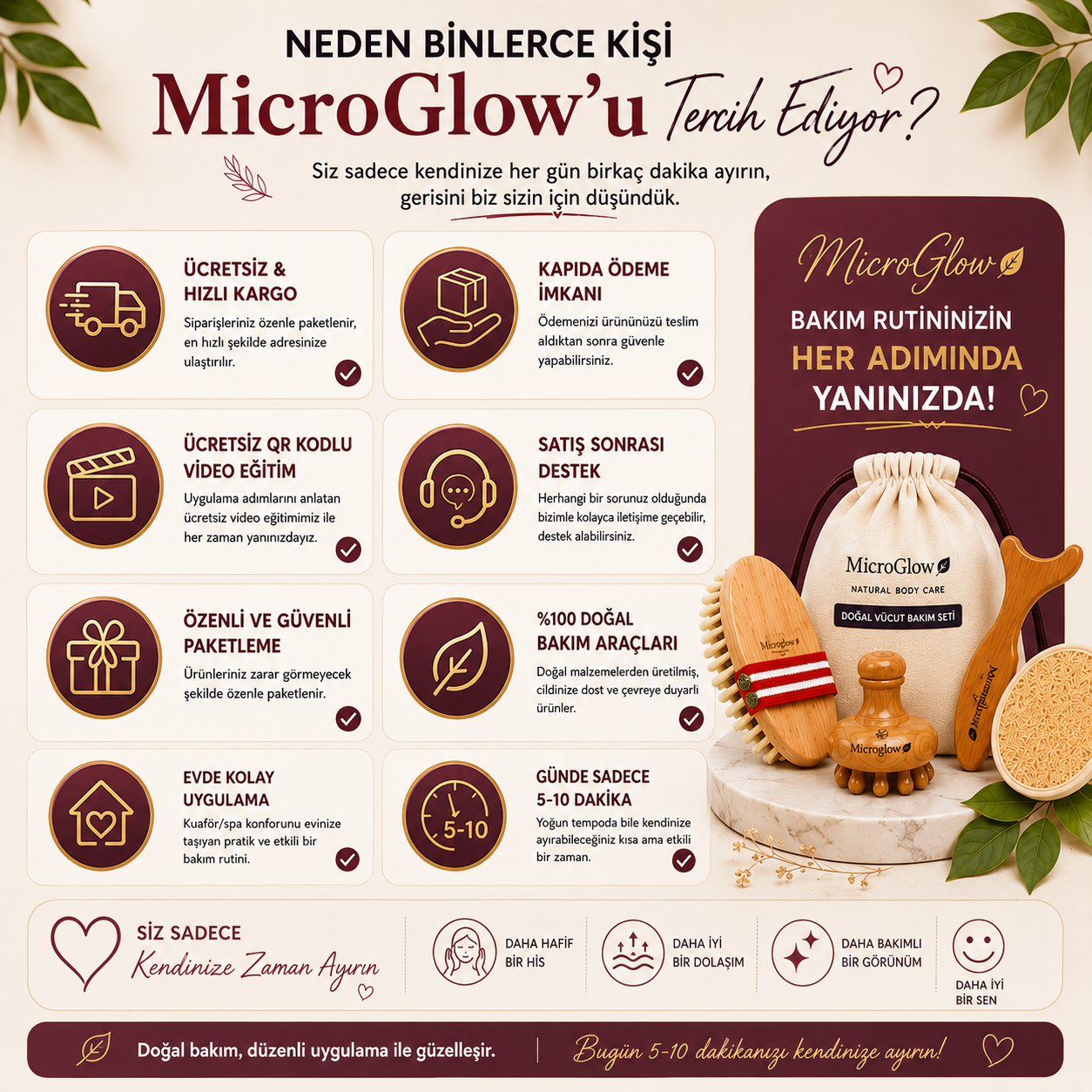 MicroGlow Doğal Vücut Bakım Seti