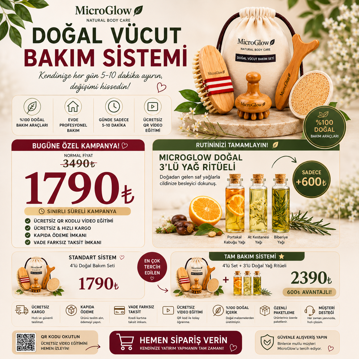MicroGlow Doğal Vücut Bakım Seti