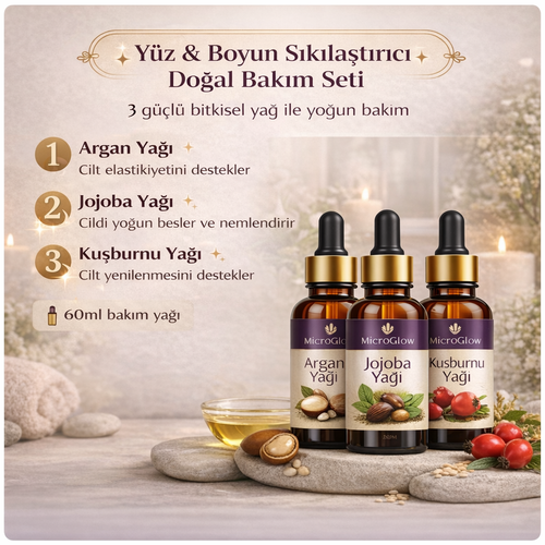 MicroGlow™ | Yüz & Boyun Bakım Yağ Seti 60 ML