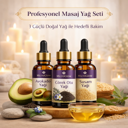 MicroGlow™ Profesyonel Masaj Yağ Seti 120 ML