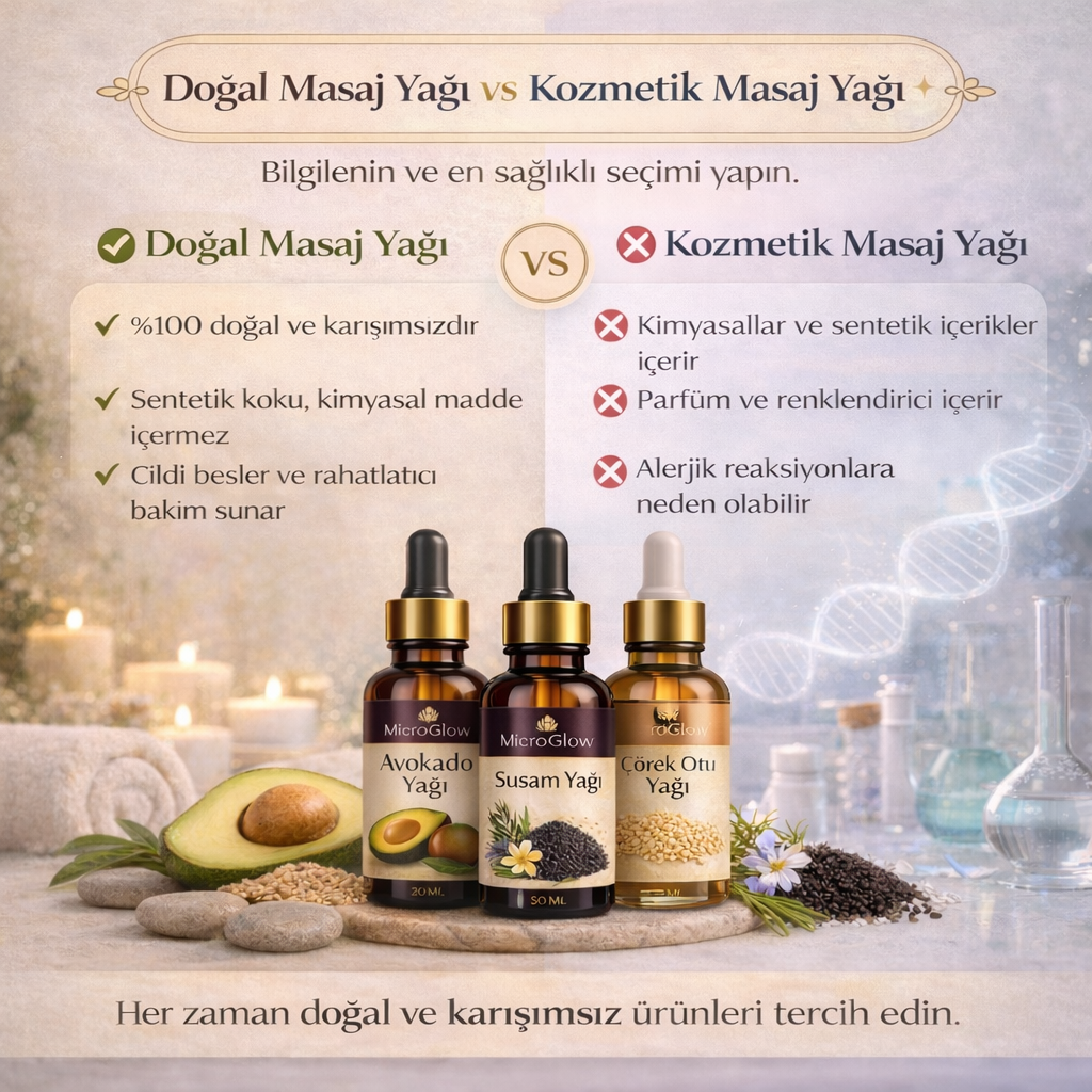 MicroGlow™ Profesyonel Masaj Yağ Seti 120 ML