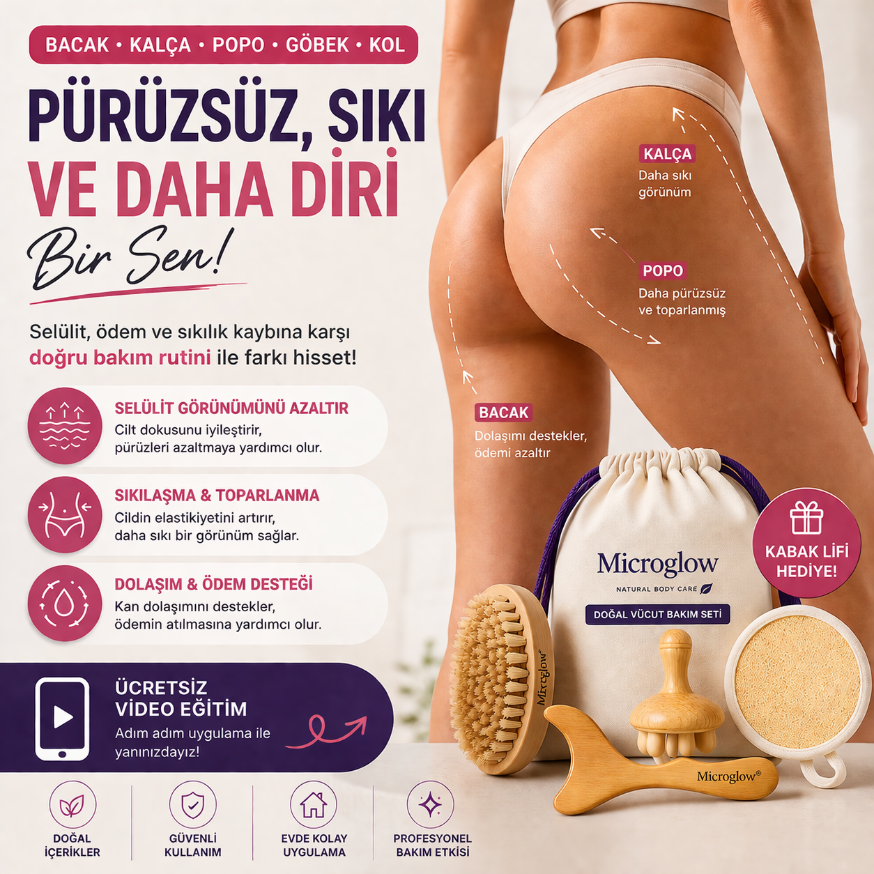 MicroGlow Doğal Vücut Bakım Seti