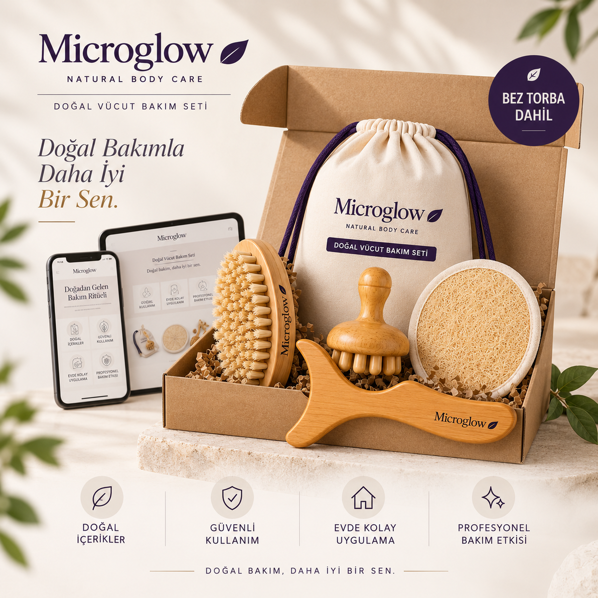 MicroGlow Doğal Vücut Bakım Seti