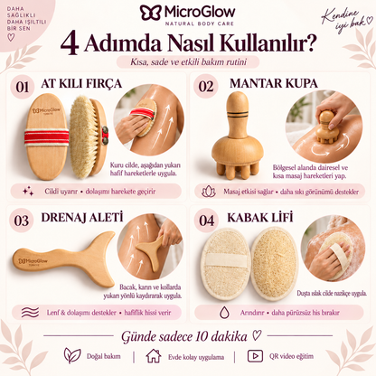 MicroGlow Body Ritual  4’lü Doğal Vücut Bakım Seti